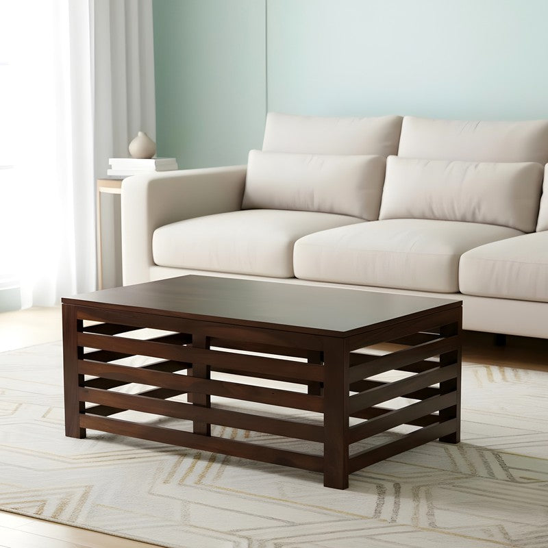 Cenrox Sheesham Wooden Center Table - Coffee Brown