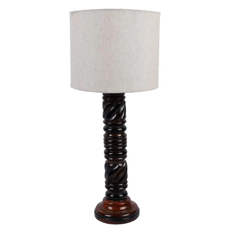 Sorar Wynn Fabric Table Lamp - White,Brown media 4