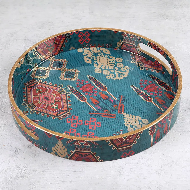 India Circus Adisa Round Serving Tray media 3