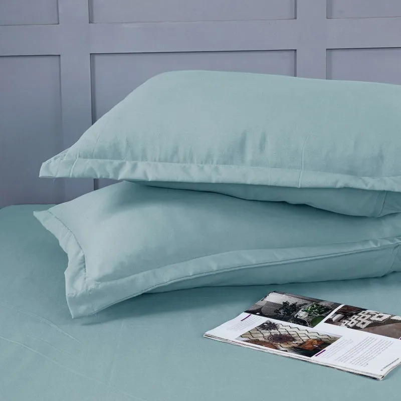 Cloud Drift Fitted Microfiber Bedsheet (Blue) - 140 GSM media 7