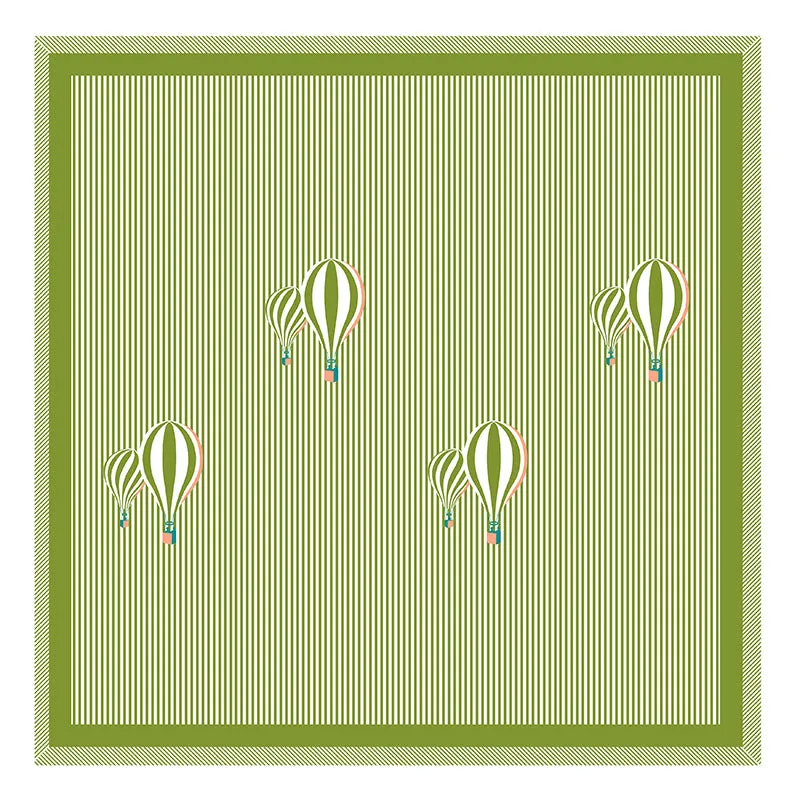 Illusion Stripey Balloon Cotton Bedsheet (Green) - 200 TC media 4