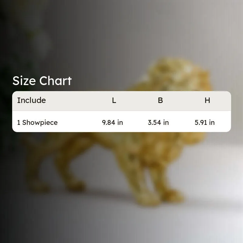 Golden Roar Lion Showpiece - Gold media 9