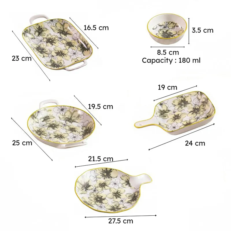 Leaf Charm Porcelain Platter - Six Piece Set media 9