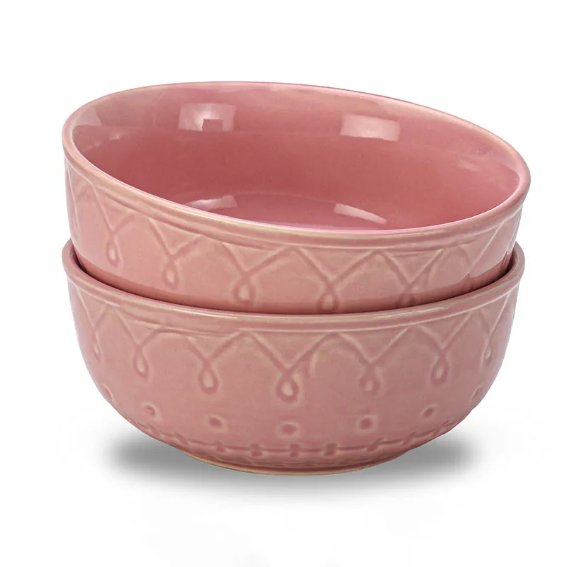 Eden Arc Serving Bowl (Pink/1000 mL) - Set Of Two media 6