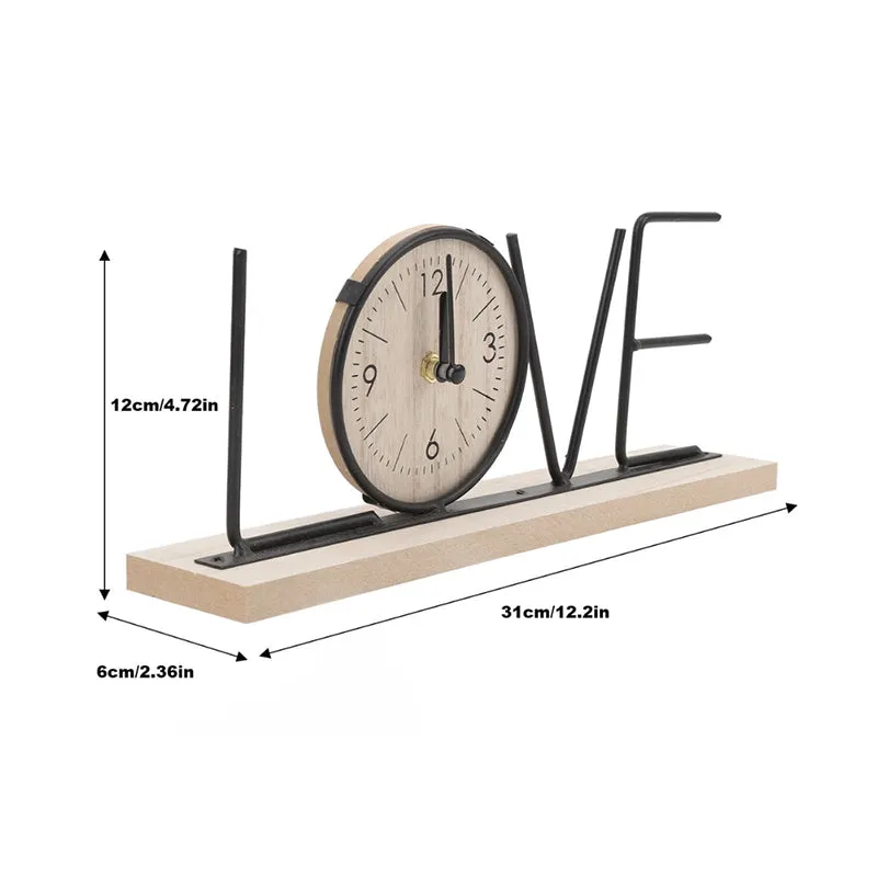 Typo Love Table Clock - Black media 9