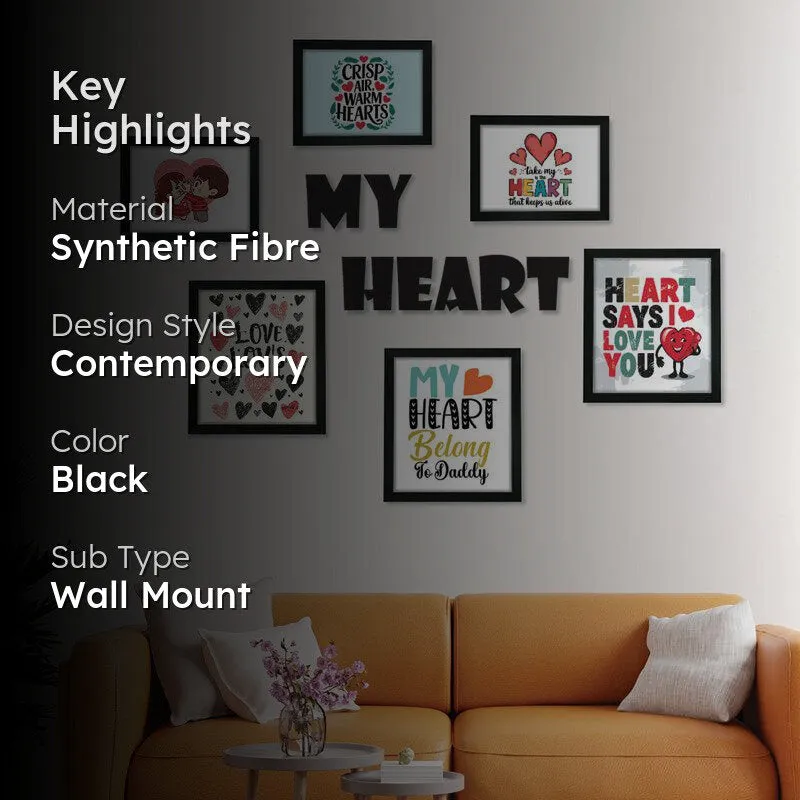 Recuerdo "My Heart" Synthetic Photo Frame - Seven Piece Set media 2