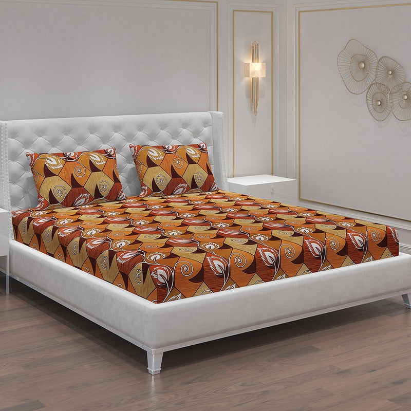 Monte Carlo Flora Grid Bedsheet - 120 GSM