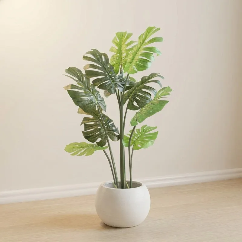 CalmCanopy Artificial Plant With Black Plastic Pot - 3.9 ft media 1