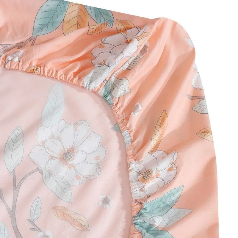 Peach Chanterelle Bedsheet - 150 GSM media 6