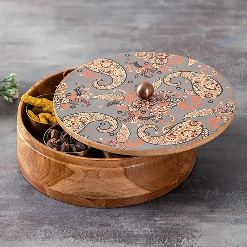 Veronique Masala Box - Grey & Brown media 1