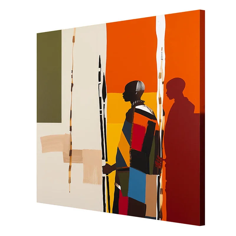 Gandhi Followers Poly Canvas Wall Painting media 6