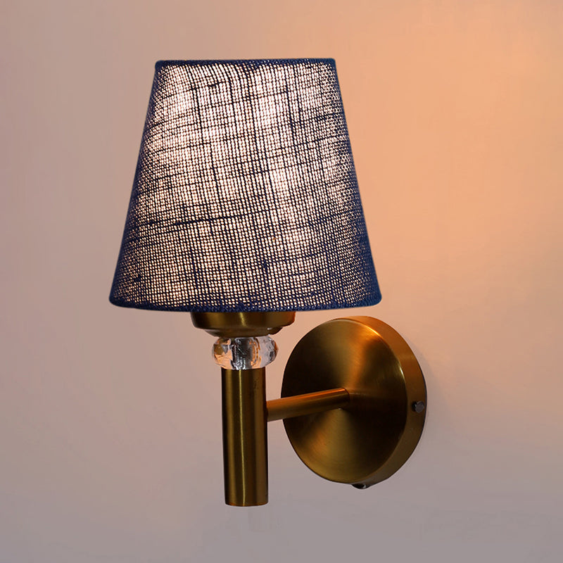 Aquilla Jute & Steel Wall Lamp - Blue