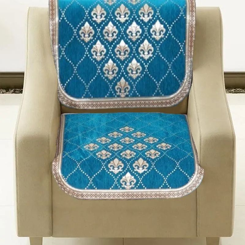Nidha Sofa Cover (Aqua) media 4