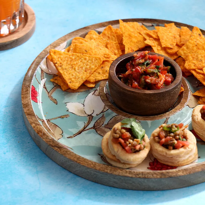 Florentina Chip & Dip Mango Wood Platter - Set of Two media 3