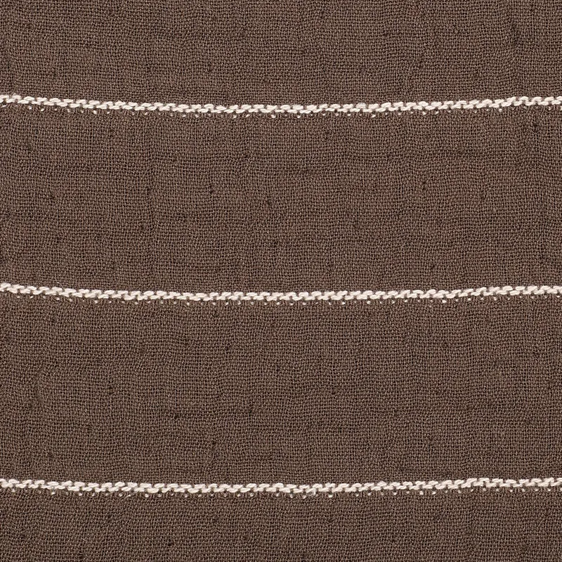 Thread Stripe Cotton Throw - Brown media 3