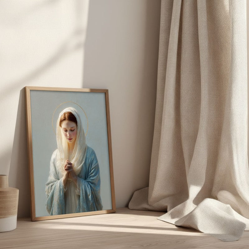Faith & Grace Archival Paper Wall Painting With Brown Frame media 3
