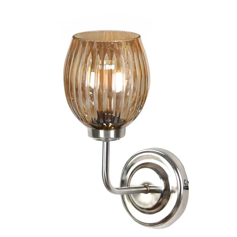 Golden Aura Stripes Glass Wall Lamp media 6