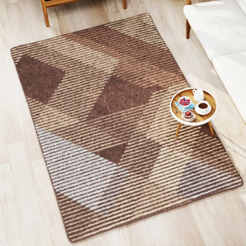 Tivrel Abstract Micro Fiber Area Rug - Brown media 3