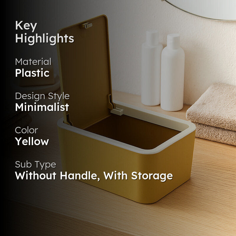 Mille Plastic Storage Basket  - Yellow media 2
