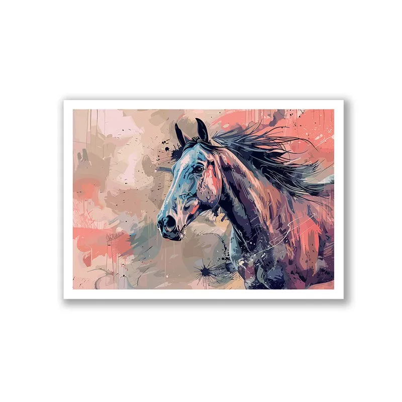 Colorful Mane Wall Art with White Frame media 4