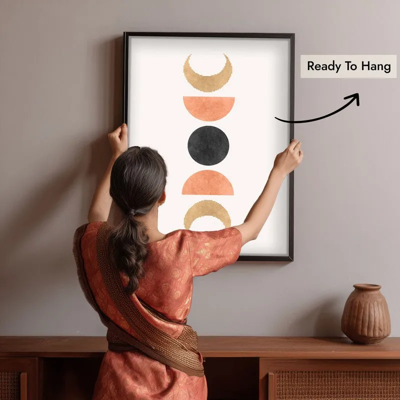 Lunar Balance Canvas Wall Painting With Black Frame media 6