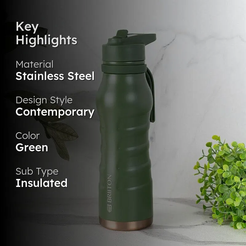 Epiquencher Hot & Cold Thermos Water Bottle (Green) - 750 mL media 2