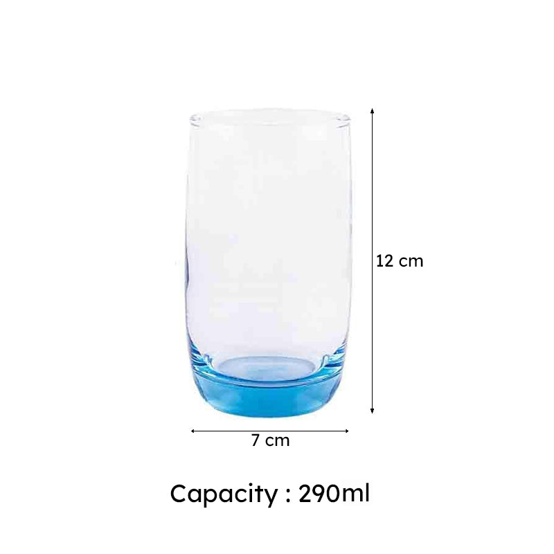 Peacock Shine Glass Tumbler (290 ml ) - Set of Six media 6