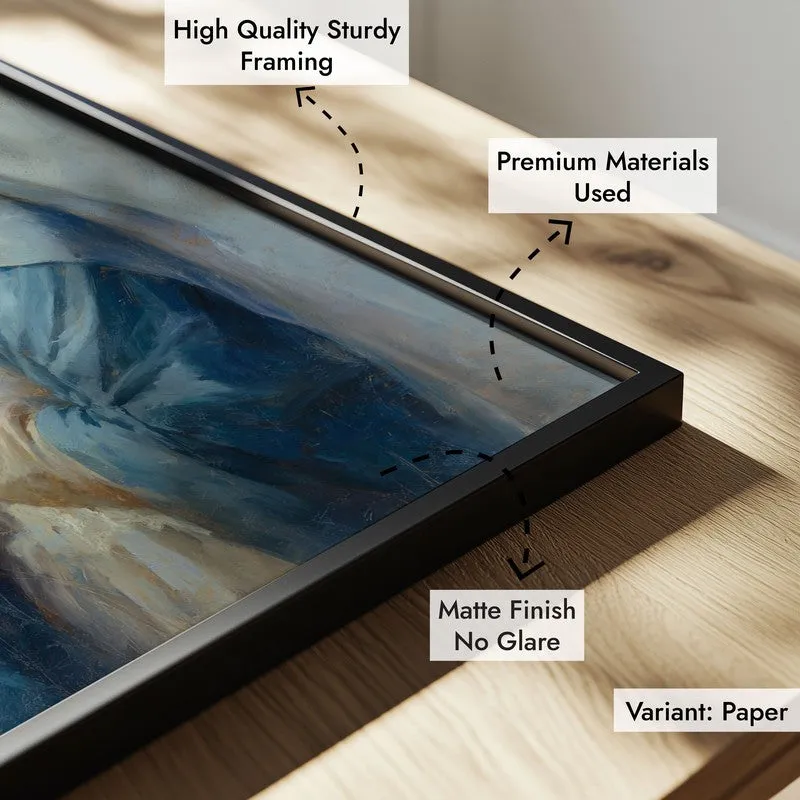 Divine Calm Archival Paper Wall Painting With Black Frame media 6