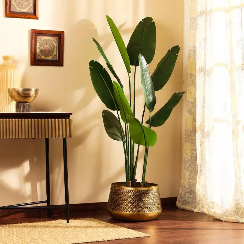 Artificial Realistic Banana Tree With Black Plastic Pot - 4.9 Feet media 3