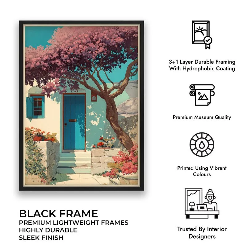 Pastel Sky Canvas Wall Painting - Black Frame media 9
