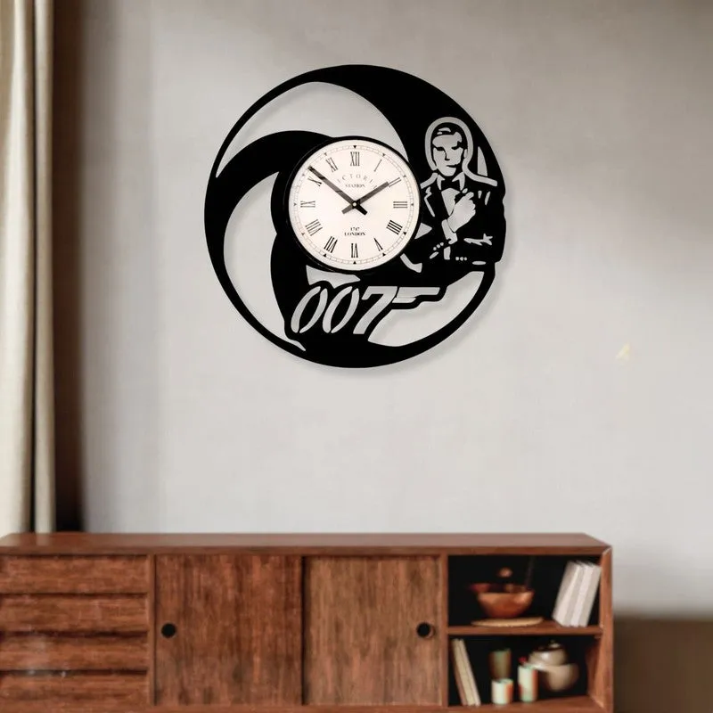 007 Steel Analog Wall Clock - Black media 3