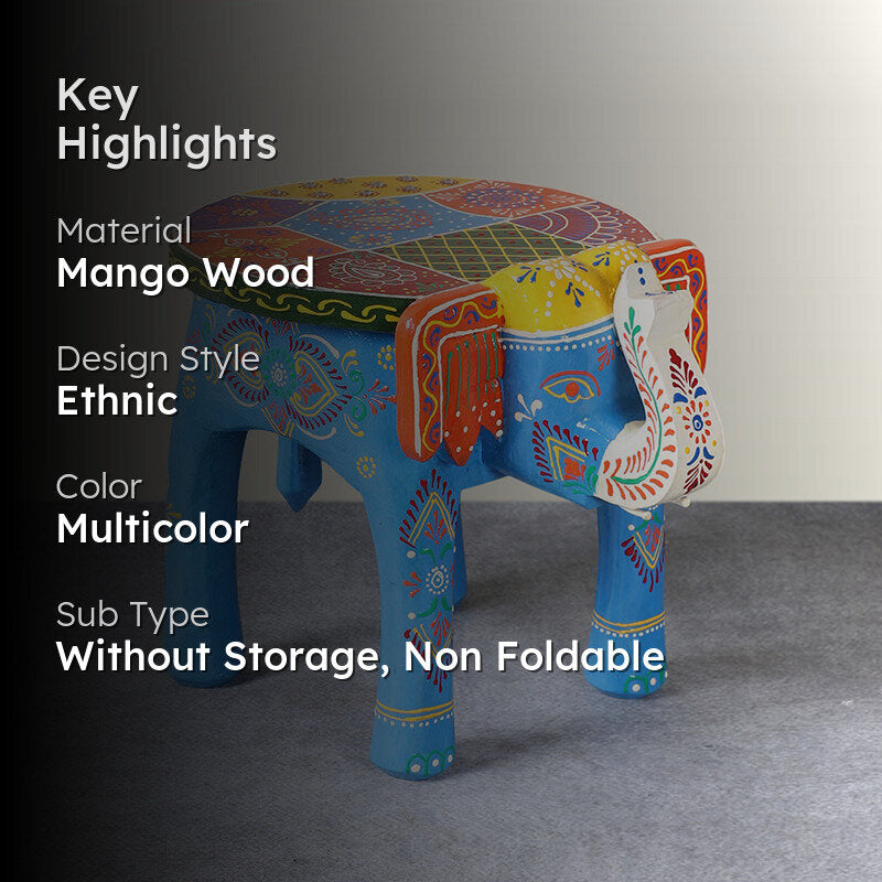 Regal Hastina III Mango Wood Stool media 2