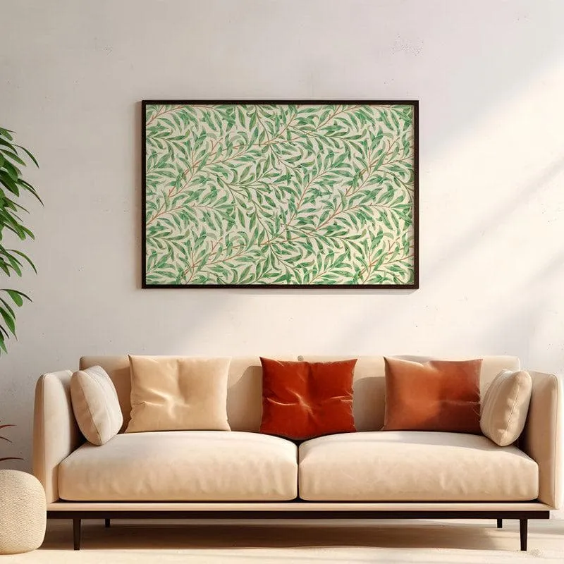 Vineyard Mural By William Morris - Black Frame media 4