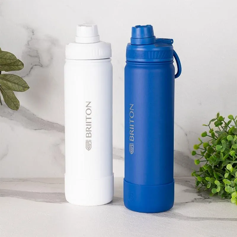 Quench Chic Hot & Cold Thermos Water Bottle (White & Blue, 750 mL Each) - Set Of Two media 1