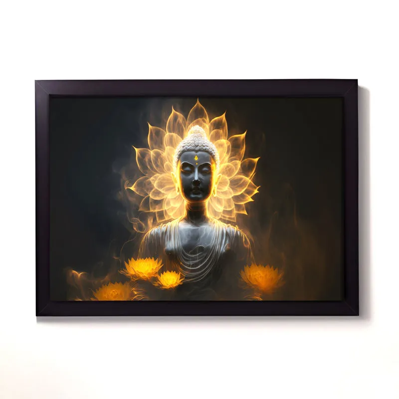 Enlightenment Halo Buddha Wall Painting media 3