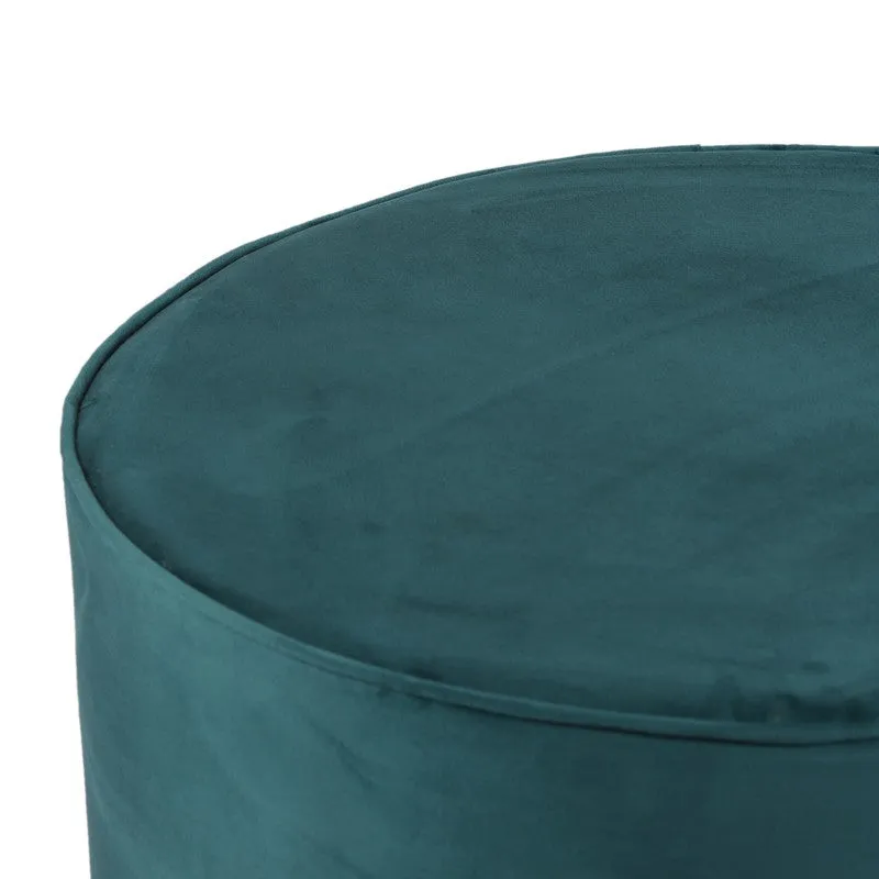 Irixon Sheesham Wooden Ottomans (Blue) - Set Of Two media 4