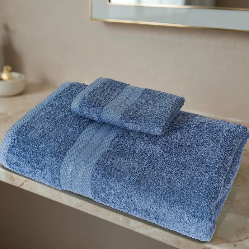 PlushAura Cotton Bath Towel (Navy) media 6