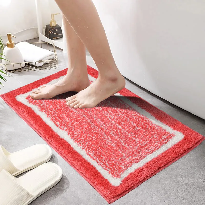 Velora Cotton Bath Mat - Red media 1