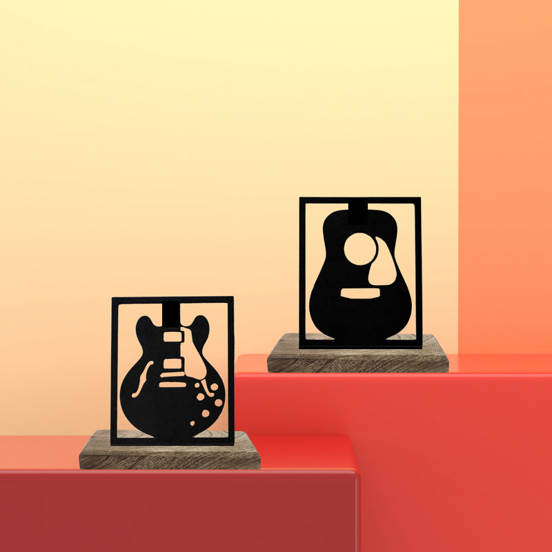 Guitar Lines Showpiece - Set Of Two