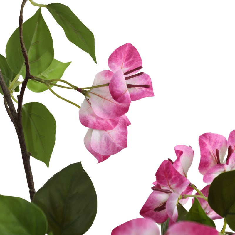 Artificial Bougainvillea Plant With Black Plastic Pot - 5 ft media 6