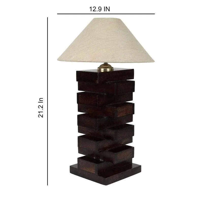 Betsy Fabric Table Lamp - White,Brown media 5