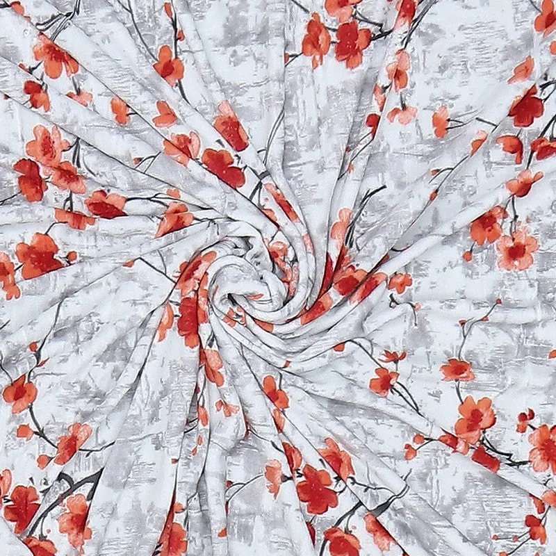 Monte Carlo Bluemora Floral Print Polyester Blanket (Red) - 210 GSM media 6