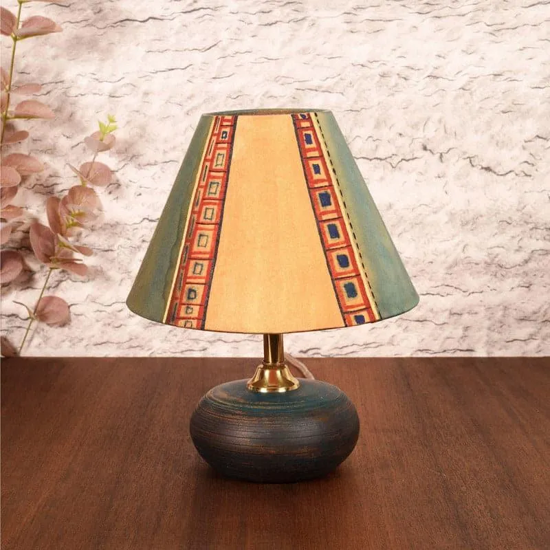 Donovan Wooden & Terracotta Table Lamp - Multicolor media 3