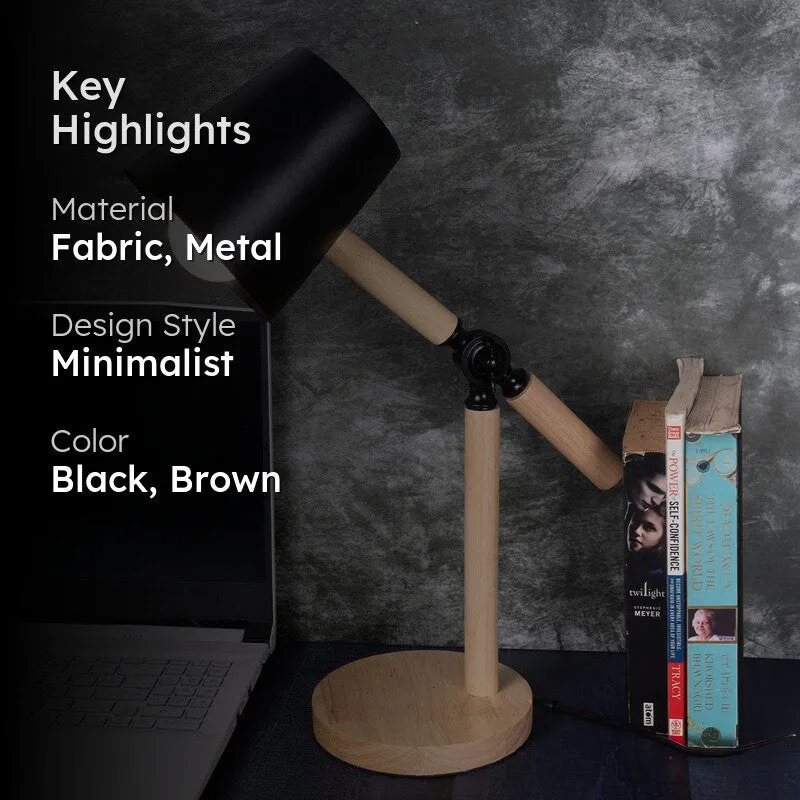 AarviDecor Jensen Decorative Fabric Table Lamp - Black media 2