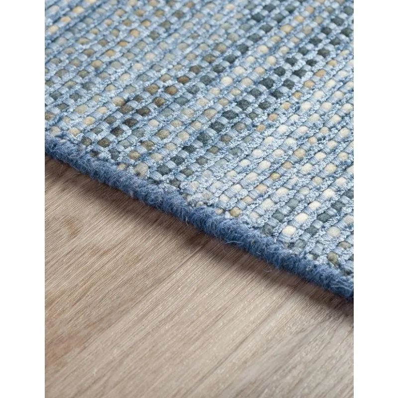 Lasumi Hand Woven Wool Rug - Blue media 4