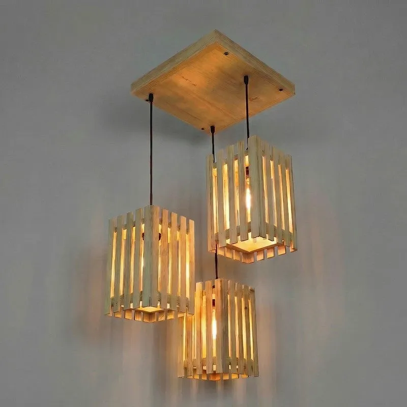 CageCraft Wooden Ceiling Lmap - Beige media 6