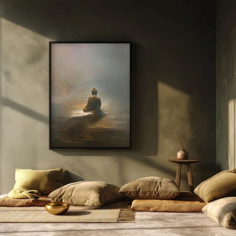 Buddha In Tranquil Harmony I Archival Paper Wall Painting With Black Frame media 3