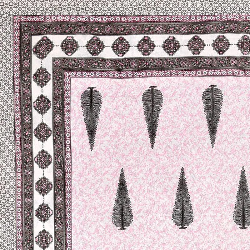 Madhurakshi Printed Cotton Bedsheet (Pink) - 140 TC media 4