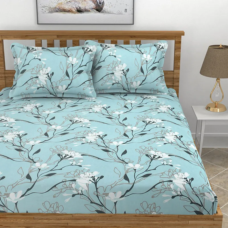 Clment Floral Microfiber Microfiber Bedsheet - 150 GSM media 3