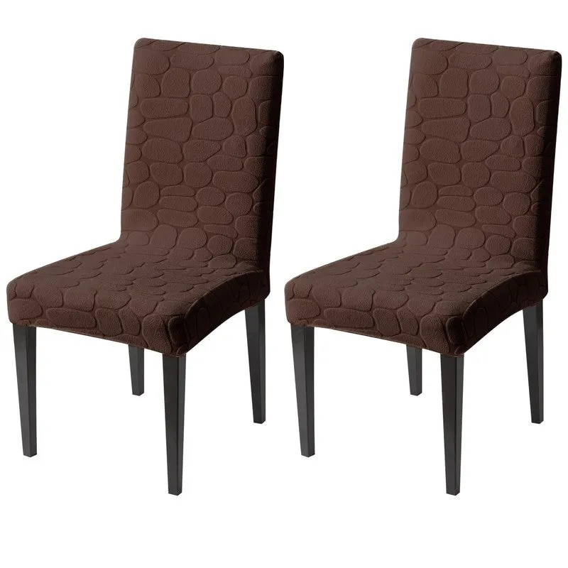 Elvra Classic Chair Cover(Brown) - Set Of Two media 3